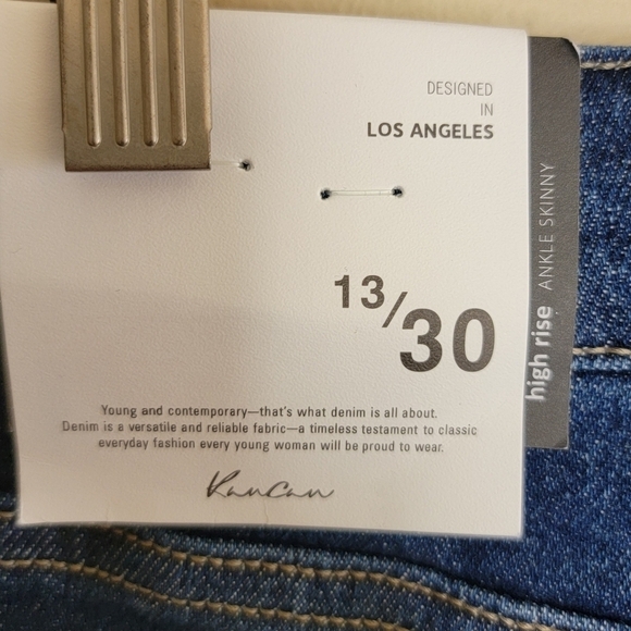 NWT Kancan | High Rise Ankle Skinny Jeans Size 13/30 - Picture 3 of 7